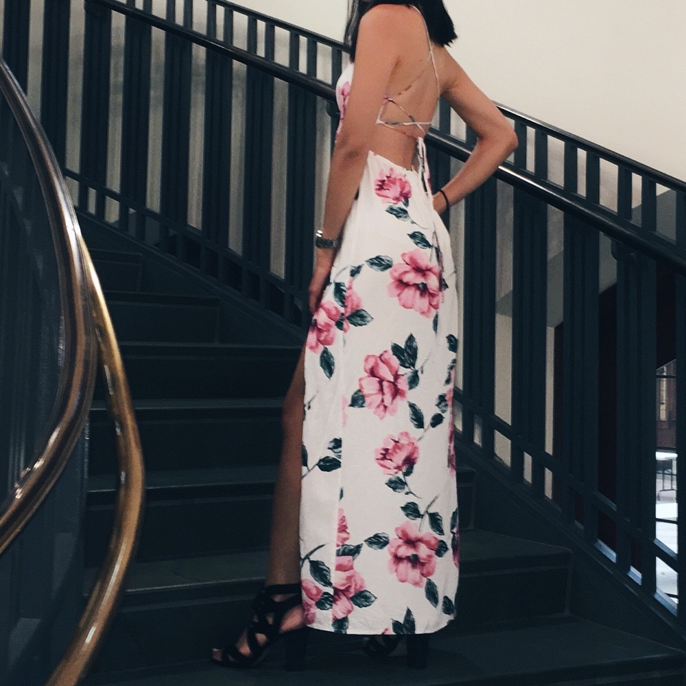 Moral crossback floor length dress